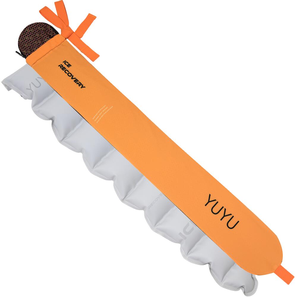 YUYU Long Ice Recovery Pack with Waterproof Cover, Orange & Black