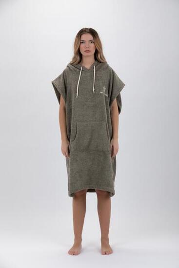 Poncho Surf | Grau |100% Baumwolle| ärmellos Mittelgroß