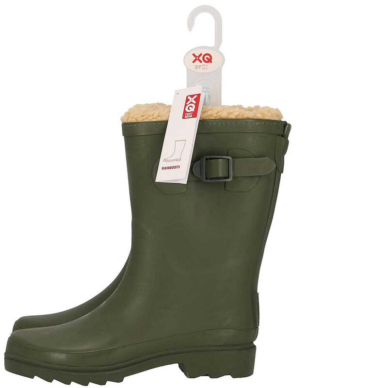 Bottes de pluie femme doublées – Fausse fourrure, 100 % caoutchouc