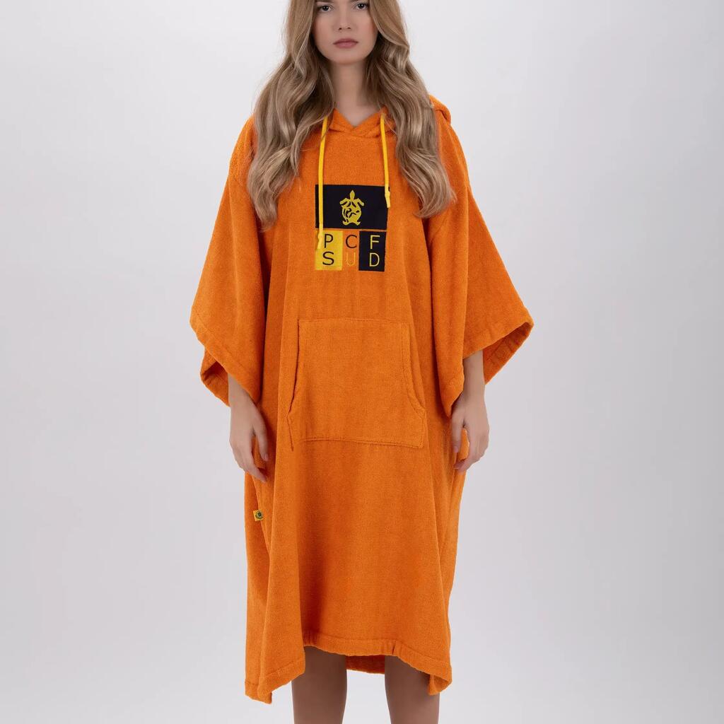Pacifique Sud | Poncho Surf | Orange | With Sleeves