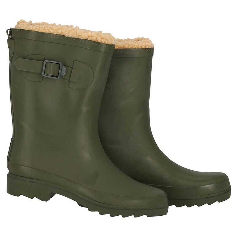 Bottes de pluie femme doublées – Fausse fourrure, 100 % caoutchouc
