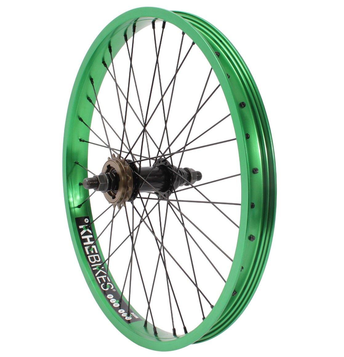 Bmx roda traseira khe prism 20 polegadas verde