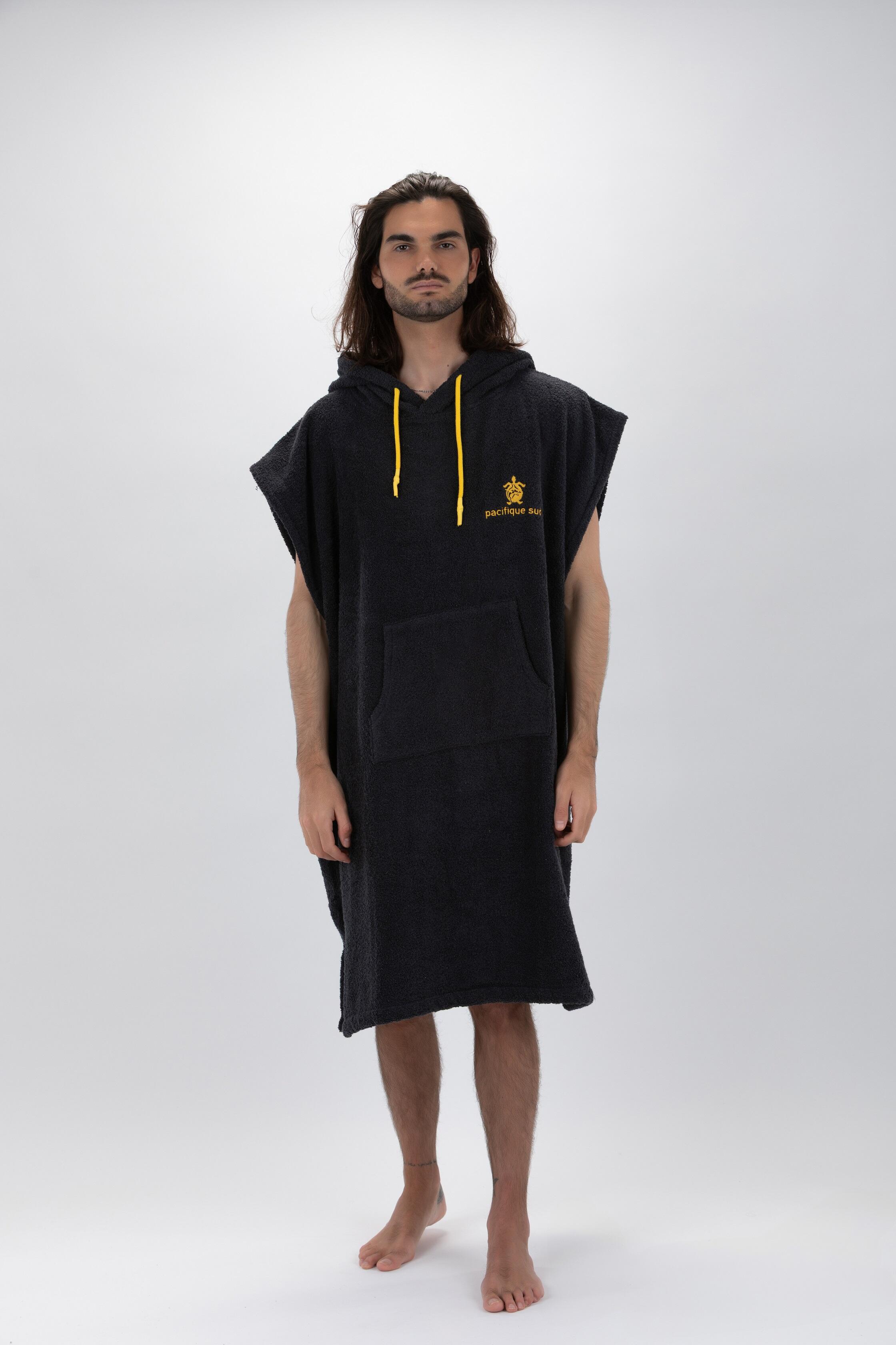 PACIFIQUE SUD Pacifique Sud - Poncho Surf Blauw & Geel - Mouwloos Grote Maat
