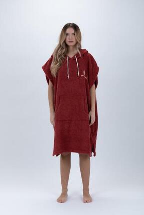 Poncho Surf Bordeaux | Sans manches | Grande Taille