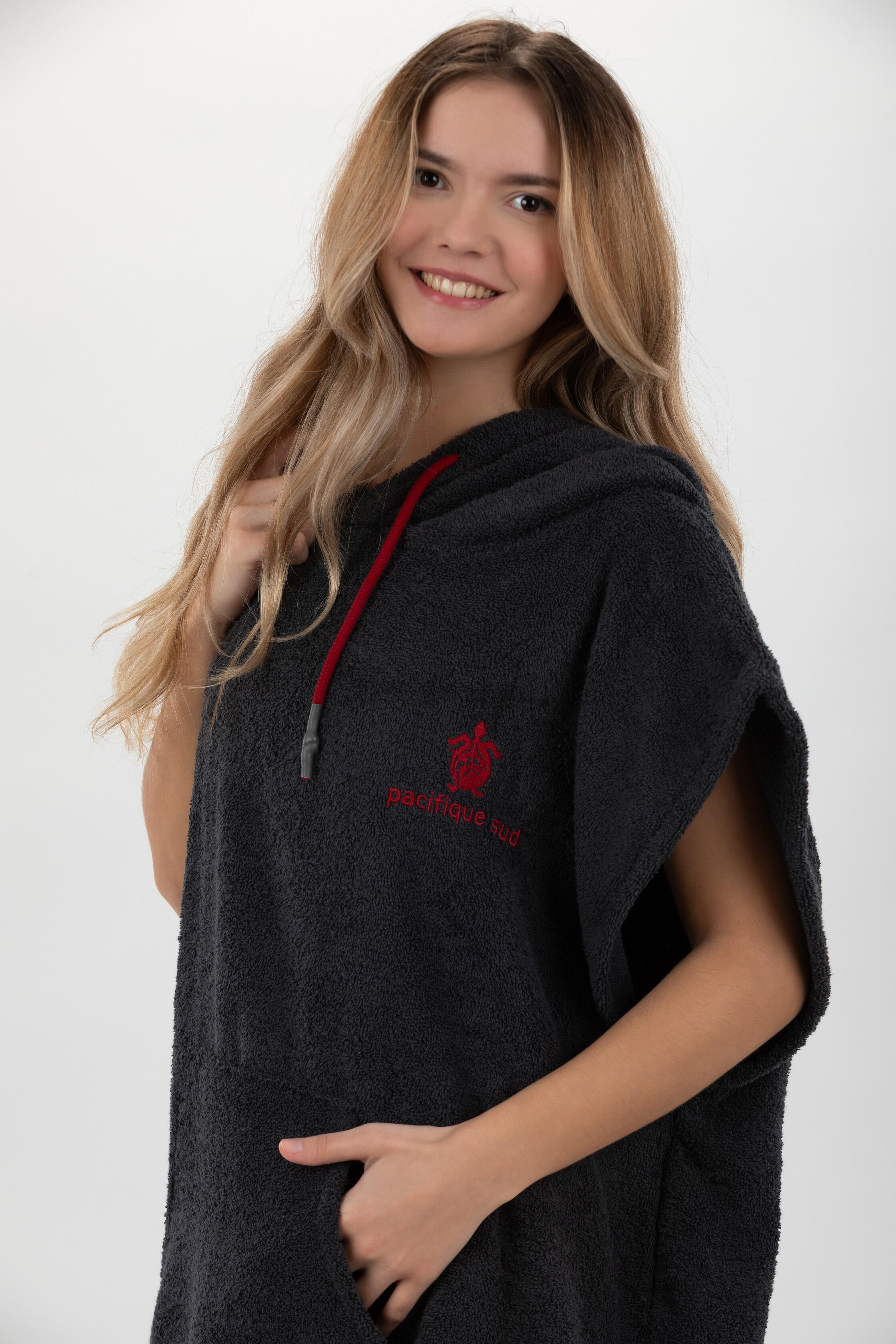 Poncho Surf  Gris  Sin Mangas  Talla Mediana Pacifique Sud 6/6