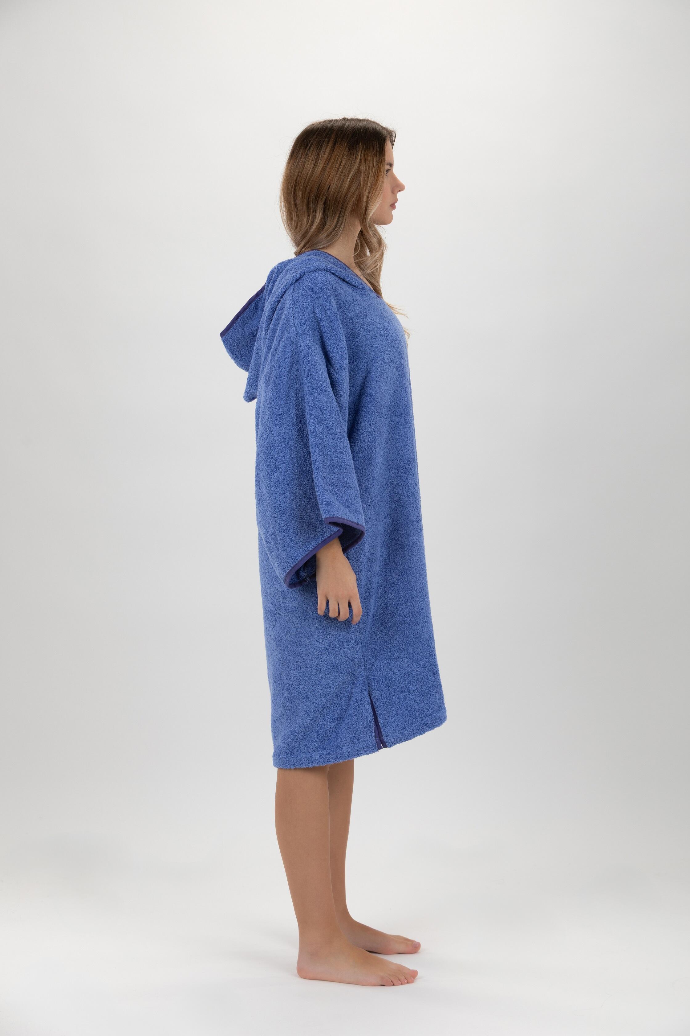 Paarse Surfponcho - Een maat - met mouwen 4/7
