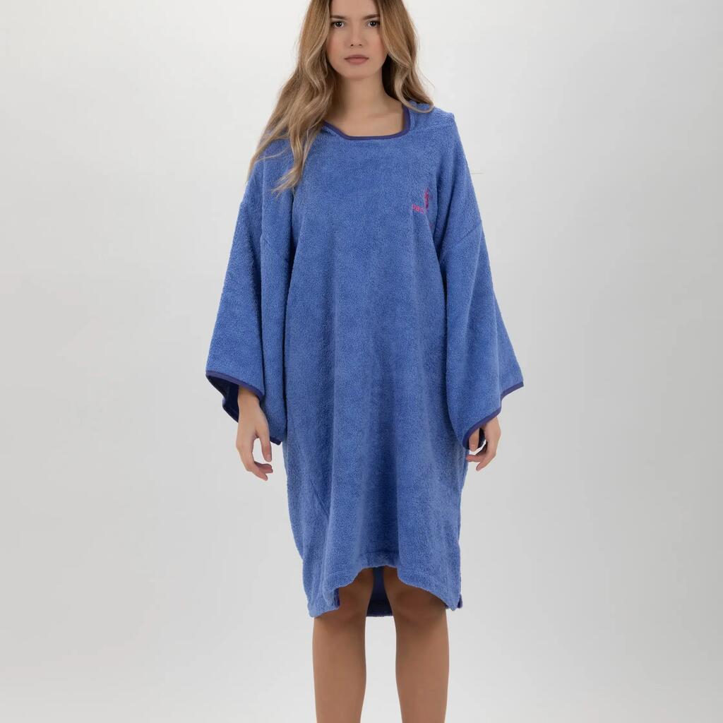 Purple Surf Poncho - One Size - with sleeves
