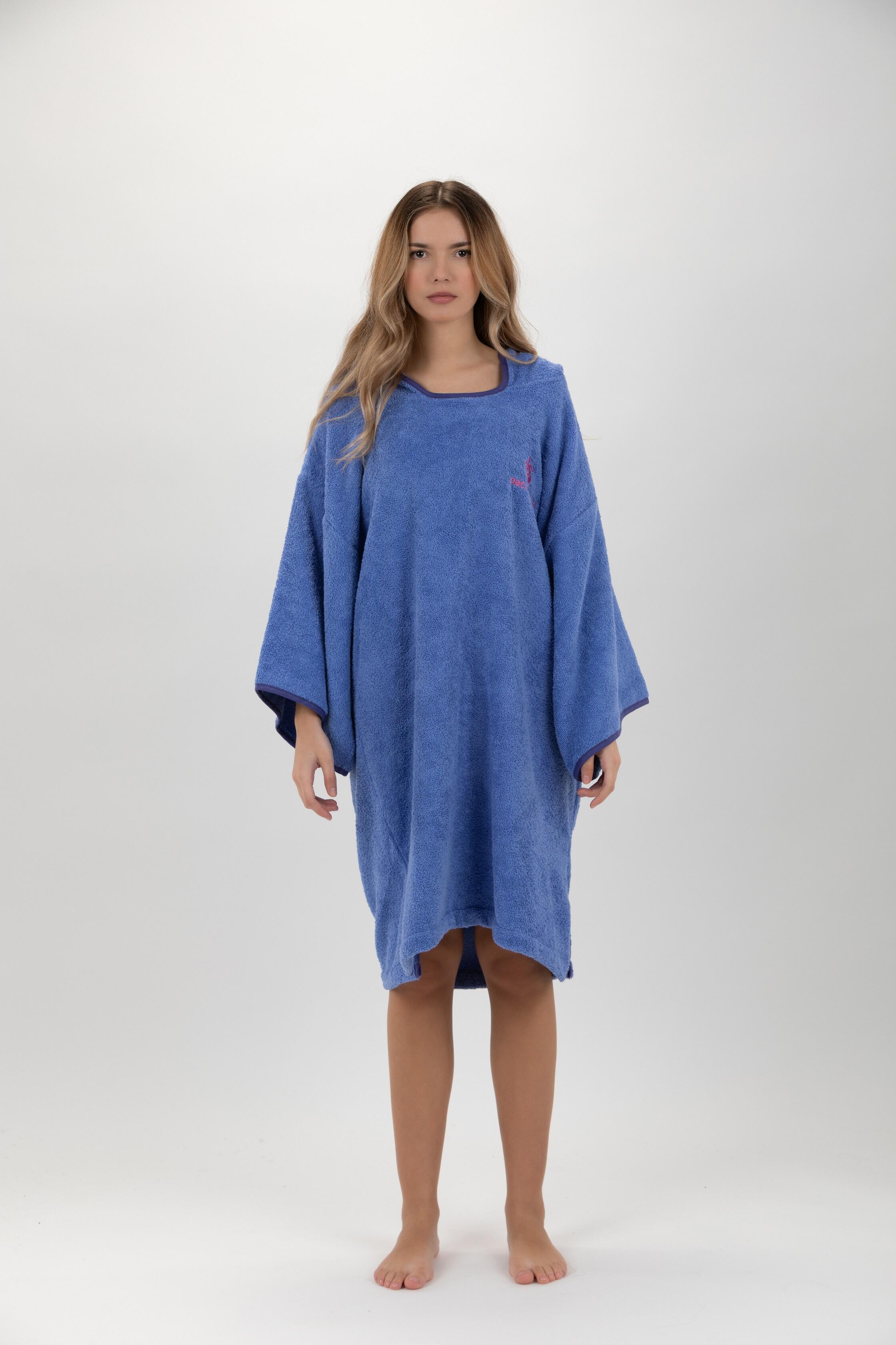 PACIFIQUE SUD Paarse Surfponcho - Een maat - met mouwen