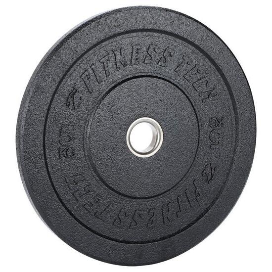 Disque Bumper Plate Hi Temp Musculation Fitness Tech 5kg Noir