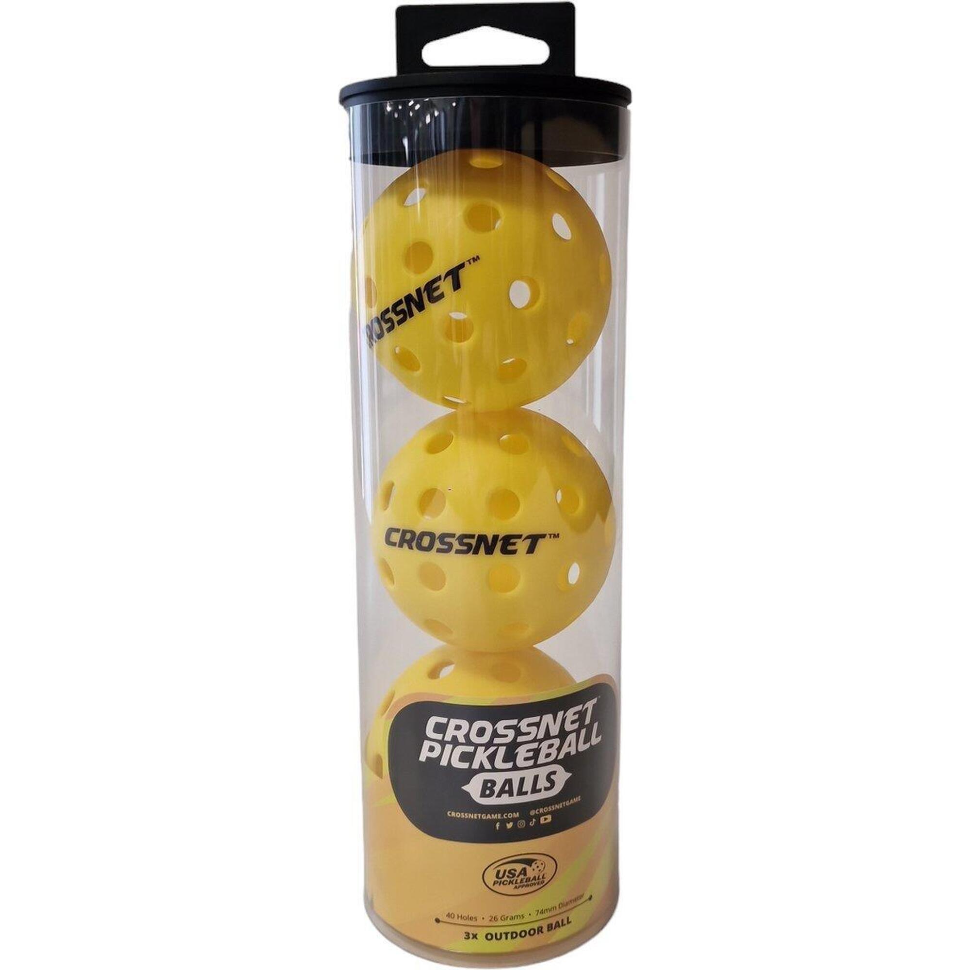 Crossnet - Ensemble de Pickleball - Ensemble de 4 - Pagaie d'élite - Raquette