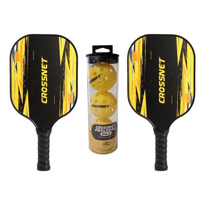 Crossnet - pickleball set - pro - set van 2 - paddle elite pro - racket