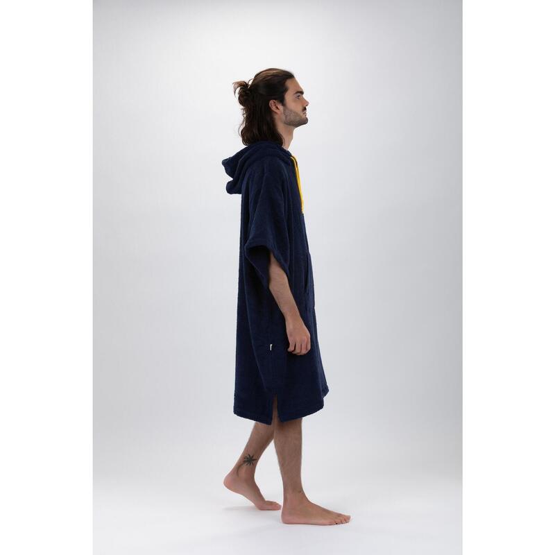 Poncho Surf Bleumarin - Mărime Unică - Bumbac - cu mâneci