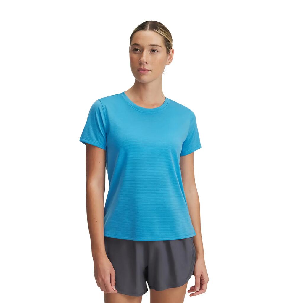 Womens/Ladies Launch ShortSleeved Top (Ethereal Blue)