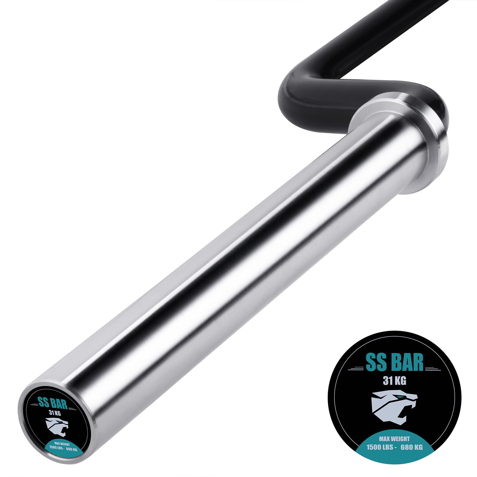 Barre Olympique Squat Sécurité 325cm Fitness Tech 3/7
