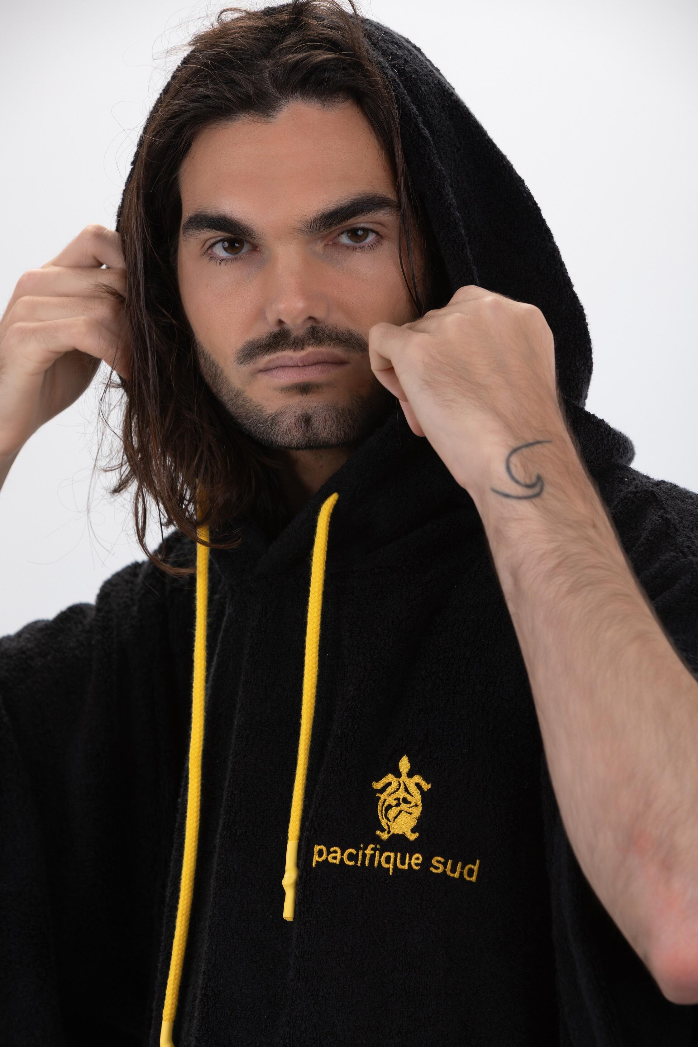 Pacifique Sud | Poncho Surf | Nero | Con maniche 7/7
