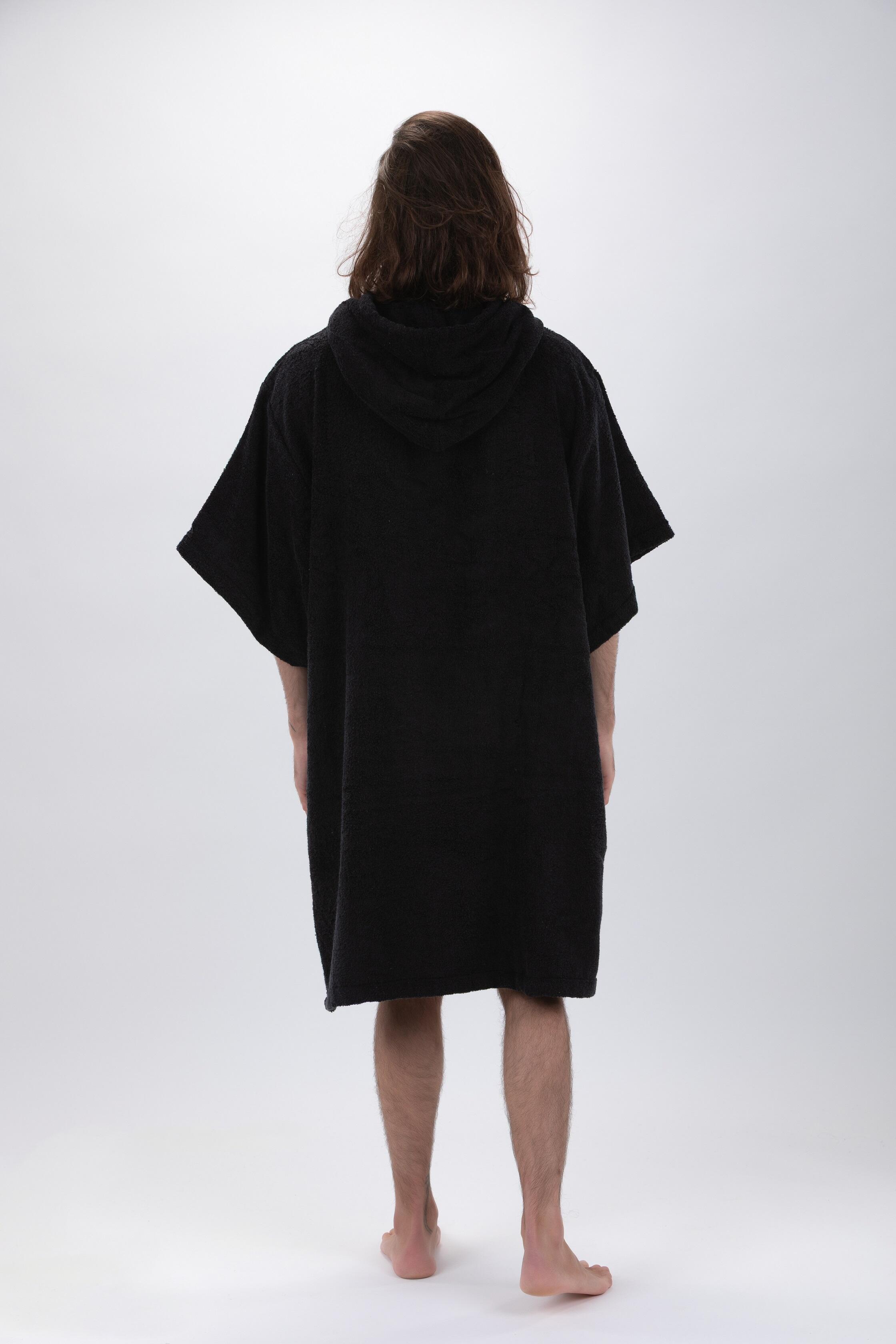 Pacifique Sud | Poncho Surf | Nero | Con maniche 5/7