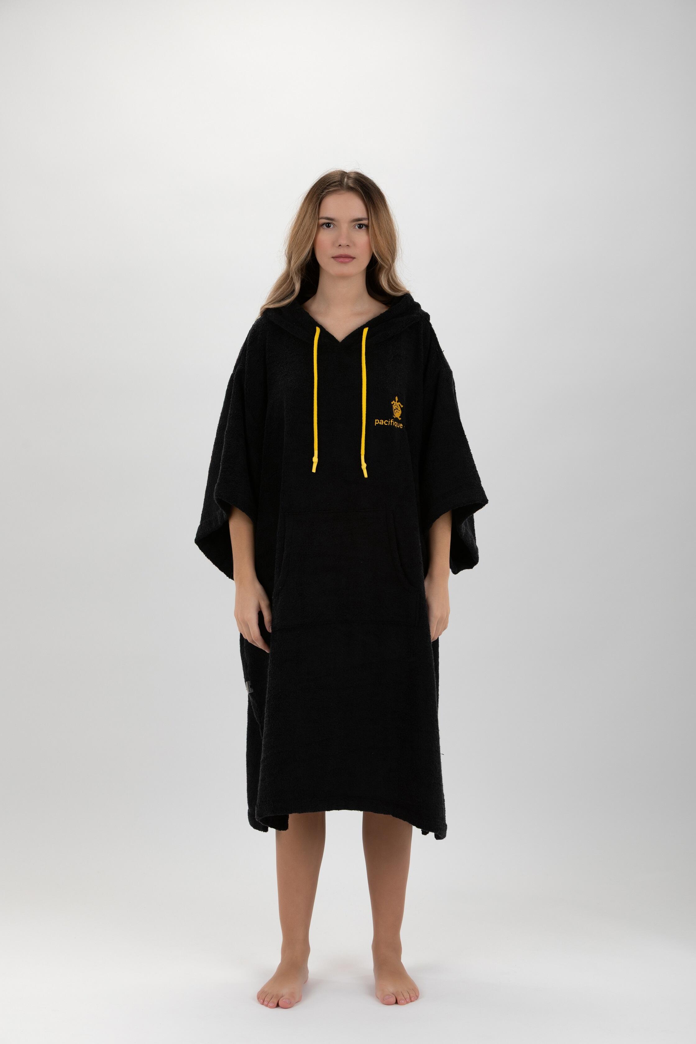 Pacifique Sud | Poncho Surf | Nero | Con maniche 2/7