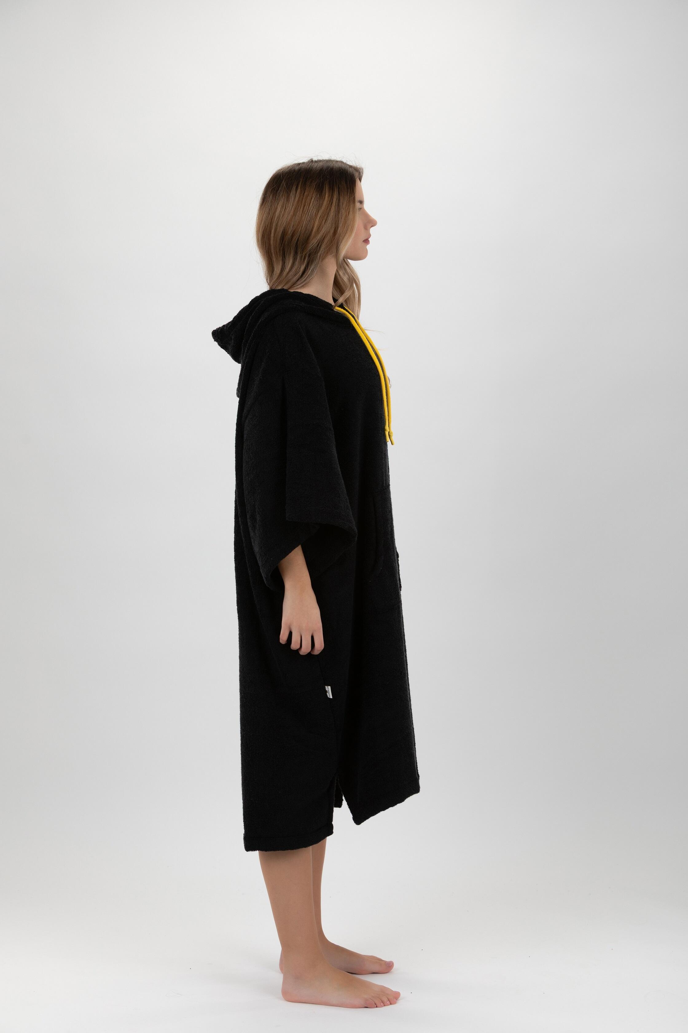 Pacifique Sud | Poncho Surf | Nero | Con maniche 4/7