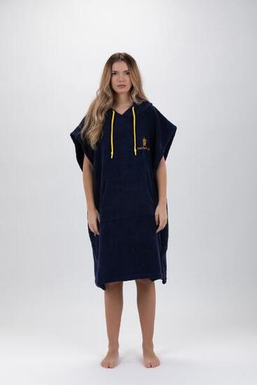 Poncho Surf | Grau |100% Baumwolle| ärmellos Mittelgroß