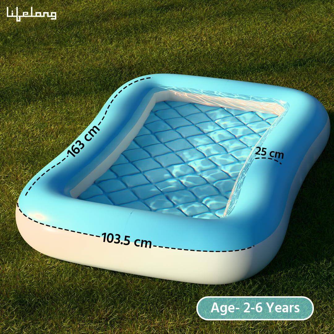 Lifelong Swimming Pool for Kids _PIPE_ Inflatable Sunset Glow Round Colourful Ring Baby Pool Portable Baby Bath tub -  2