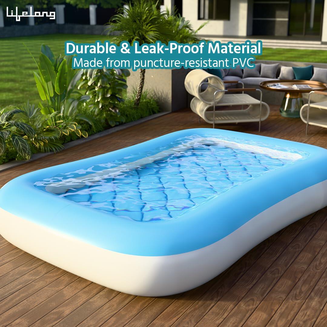 Lifelong Swimming Pool for Kids _PIPE_ Inflatable Sunset Glow Round Colourful Ring Baby Pool Portable Baby Bath tub