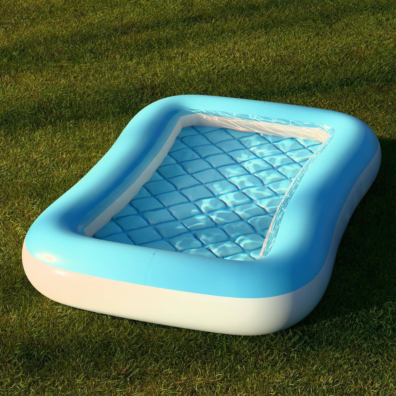 Lifelong Swimming Pool for Kids _PIPE_ Inflatable Sunset Glow Round Colourful Ring Baby Pool Portable Baby Bath tub -  1