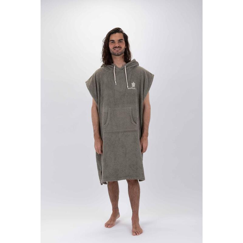 Poncho Surf Verde - Mărime Mare - Bumbac - Fără Mâneci