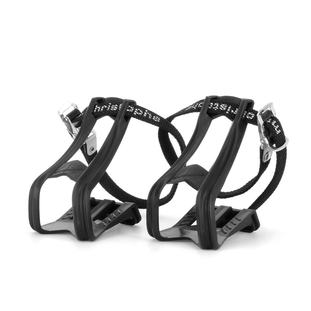 Toe Clips 43 & Toe Straps - Fermapiedi per pedali flat 3/4