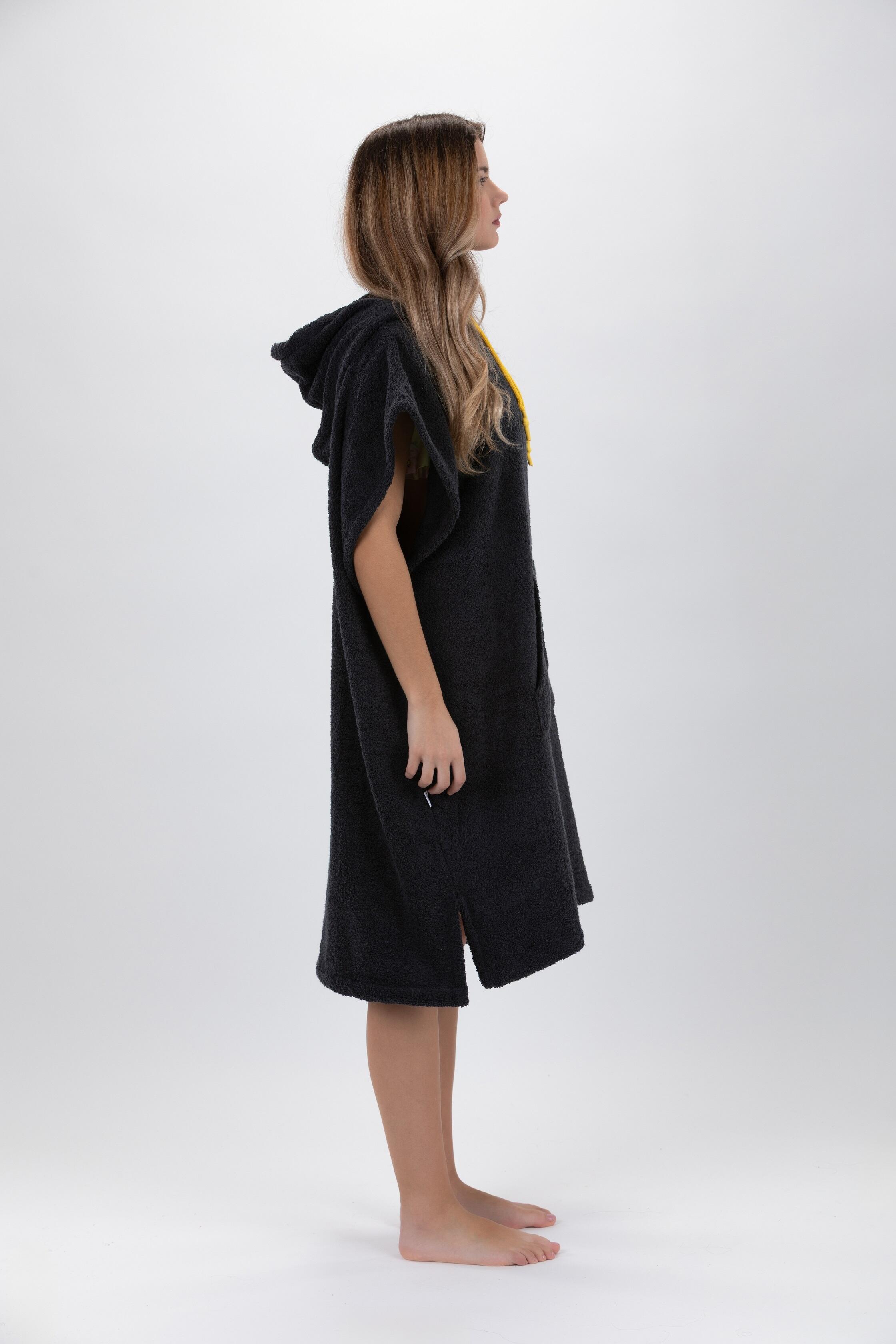 Poncho Surf | Gris| 100% Coton  | Sans Manches | Taille Moyenne 4/7