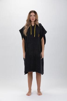 Poncho Surf | Grau |100% Baumwolle| ärmellos Mittelgroß