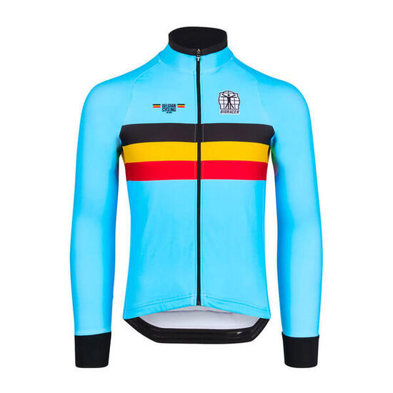 Maillot Cycliste à Manches Longues - Bleu - Officiel Equipe Belgique (2023)