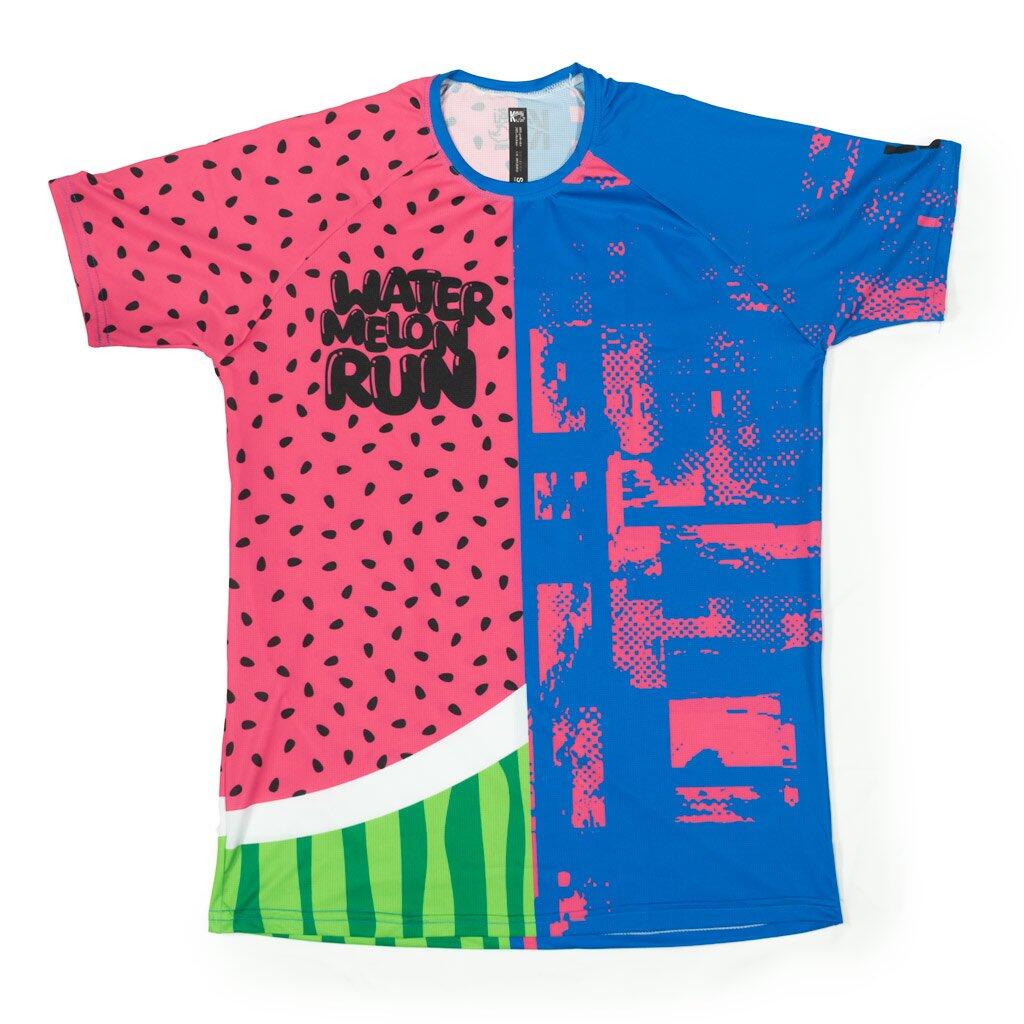 KAMUABU T-Shirt WATERMELON de corrida ADULTO - elástica Tamanhos Homem
