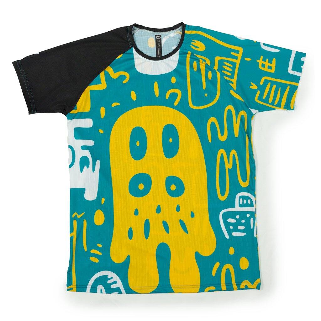 T-shirt dystopian 3 de corrida adulto - elástica tamanhos homem