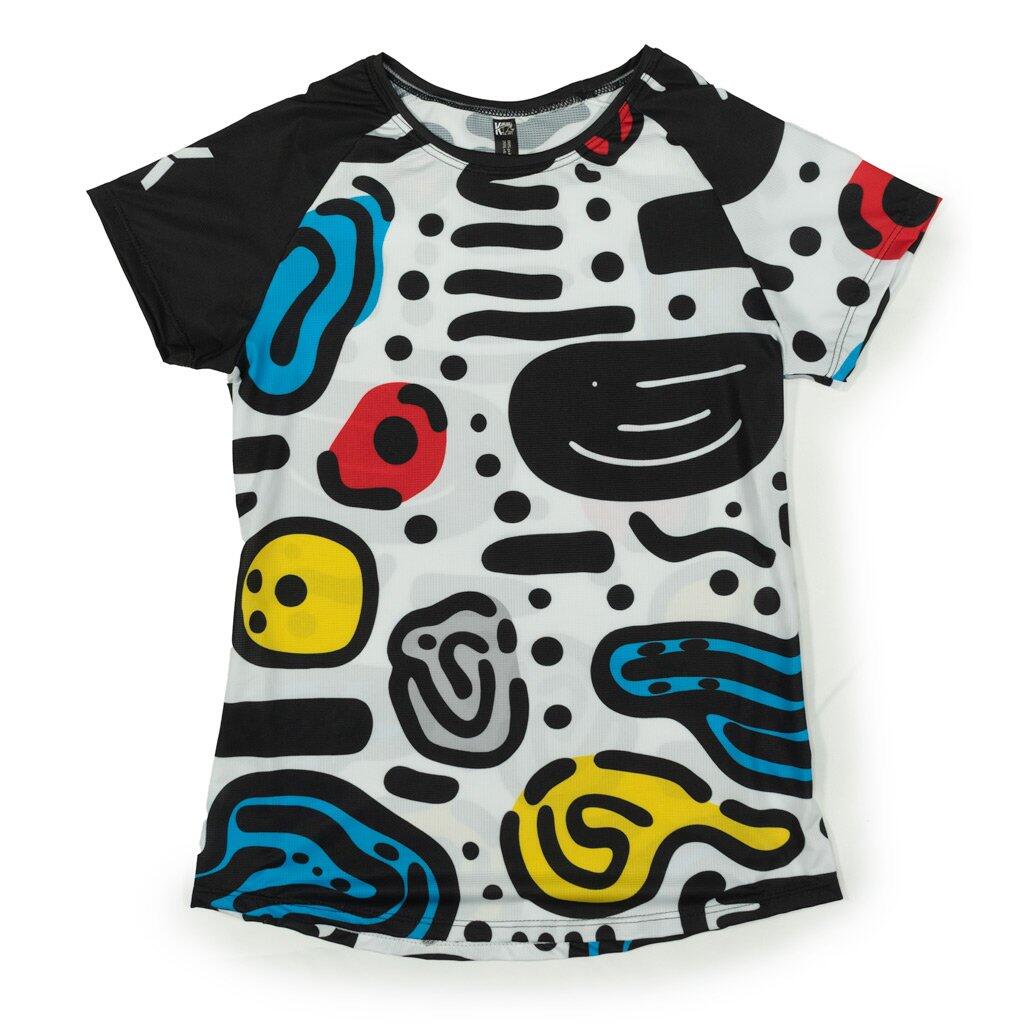 KAMUABU T-Shirt DYSTOPIAN 2 de corrida ADULTO - elástica Tamanhos Mulher