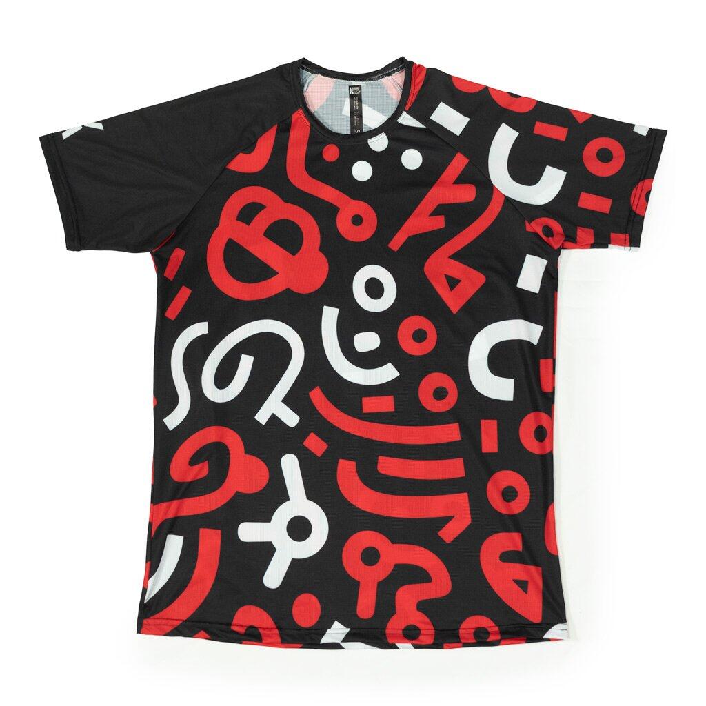 KAMUABU T-Shirt DYSTOPIAN 1 de corrida ADULTO - elástica Tamanhos Homem