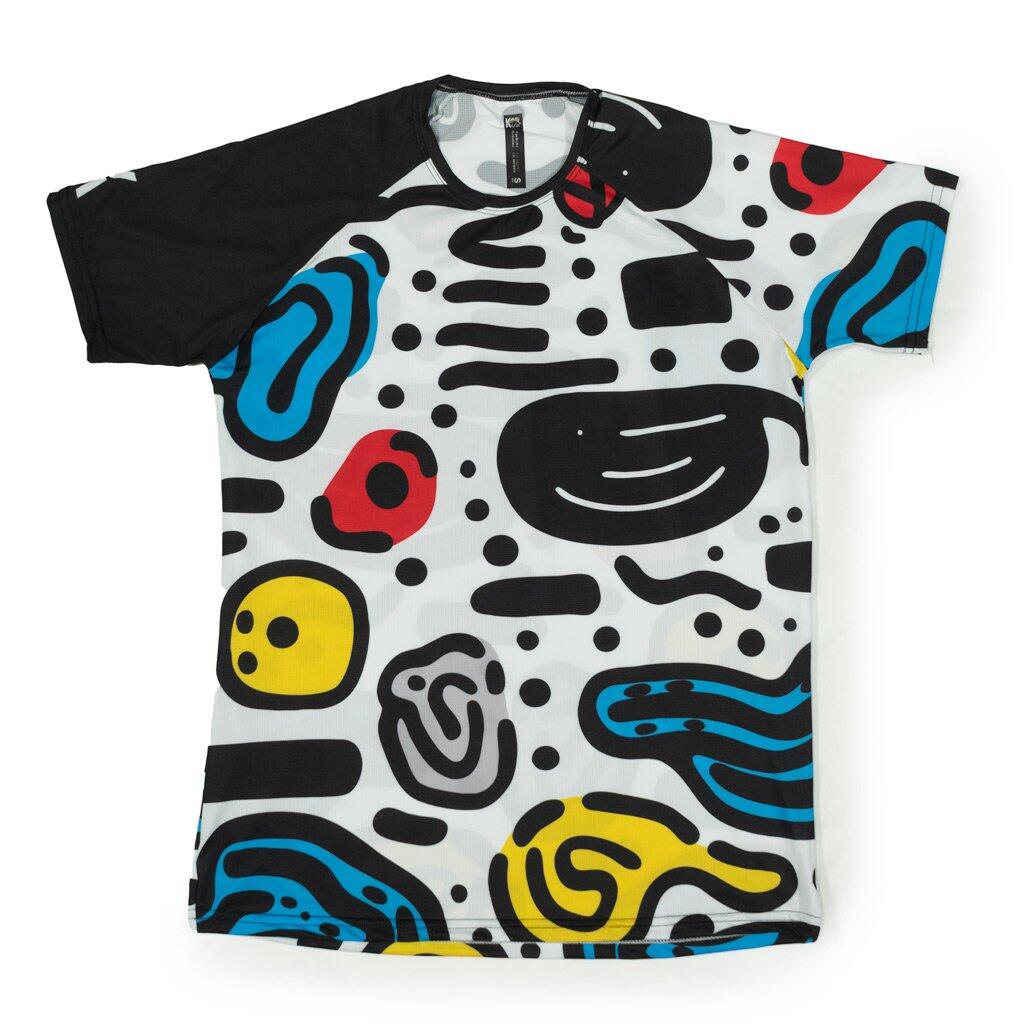 KAMUABU T-Shirt DYSTOPIAN 2 de corrida ADULTO - elástica Tamanhos Homem