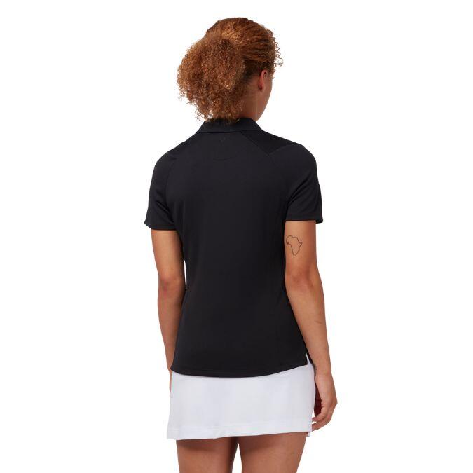 Dames Golfpolo Callaway Swingtech Zwart 3/4