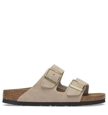 Sandalias planas dames birkenstock arizona leve beige