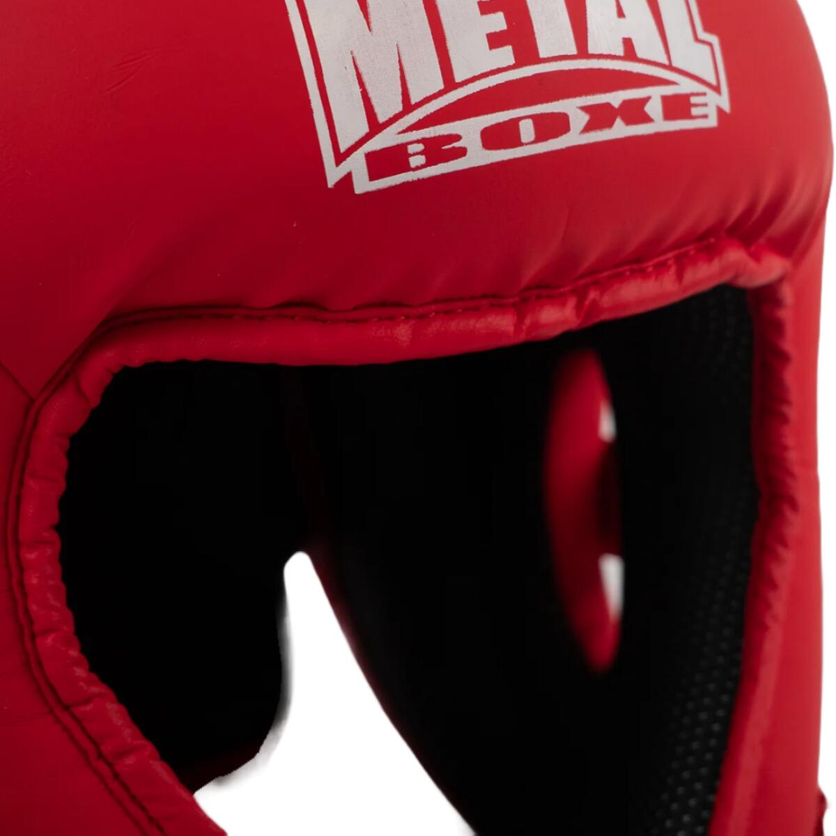 Metal Boxe Casque Competition Rouge Junior 6/7