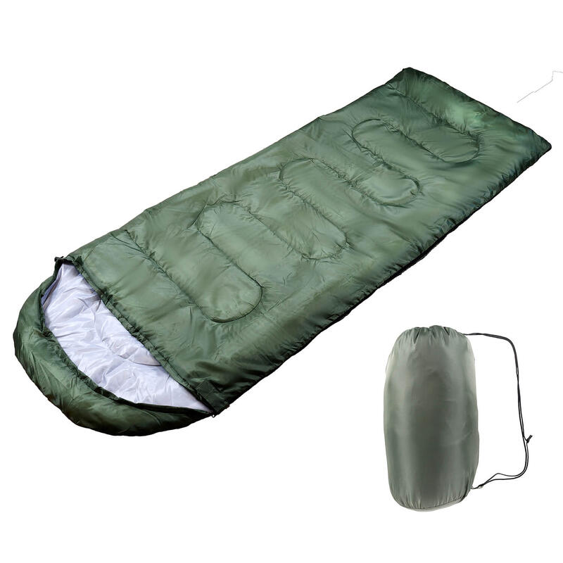 Sac de dormit plic cu gluga La Paz, 210x75 cm, army