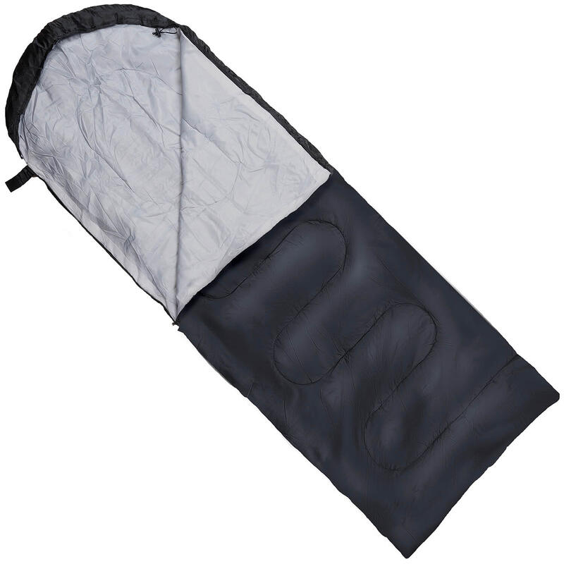 Sac de dormit plic cu gluga La Paz, 210x75 cm, negru