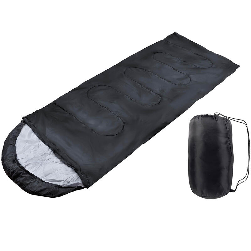 Sac de dormit plic cu gluga La Paz, 210x75 cm, negru