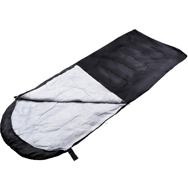 Sac de dormit plic cu gluga La Paz, 210x75 cm, negru