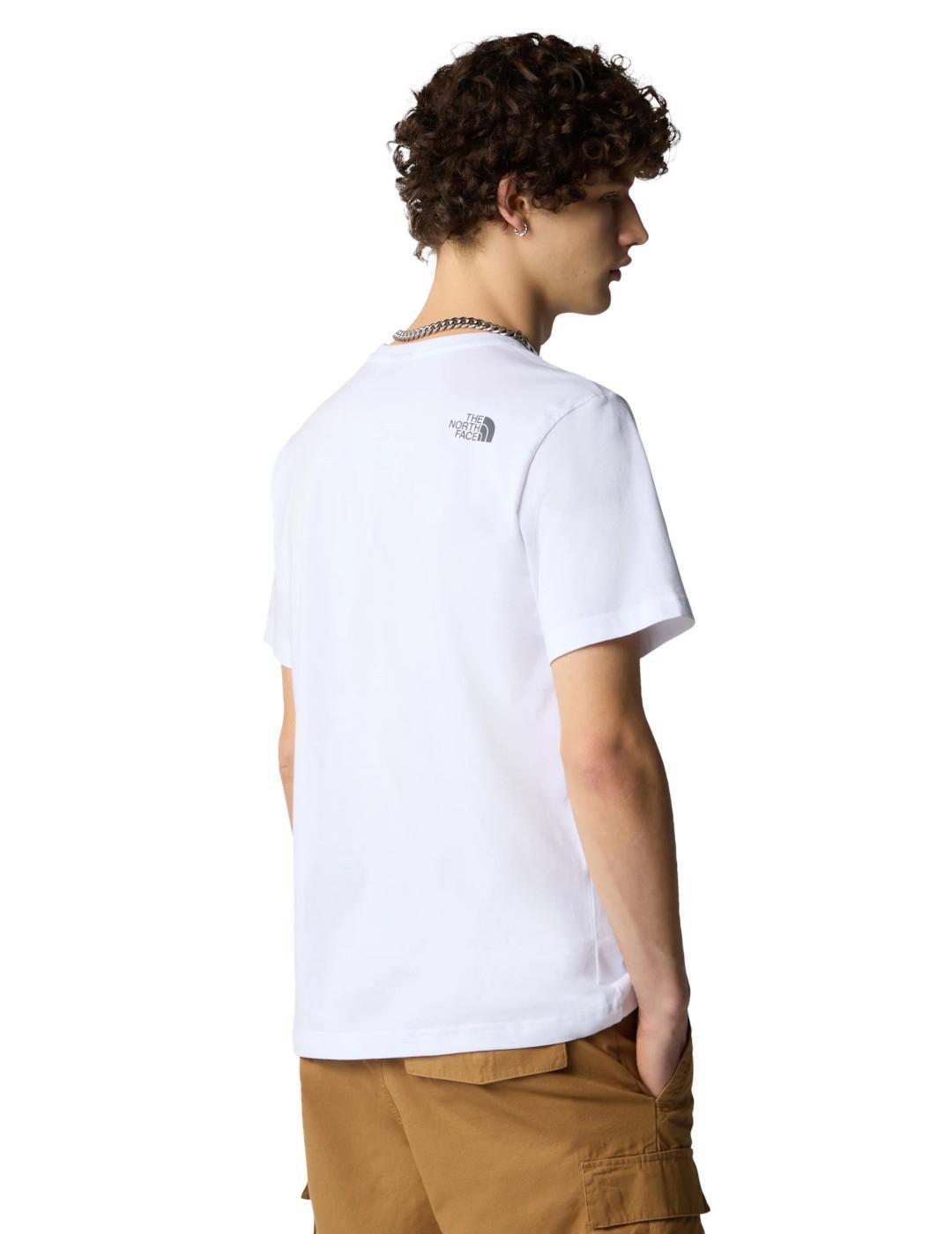 T-shirt pour homme The North Face Mountain Line Blanc 4/5