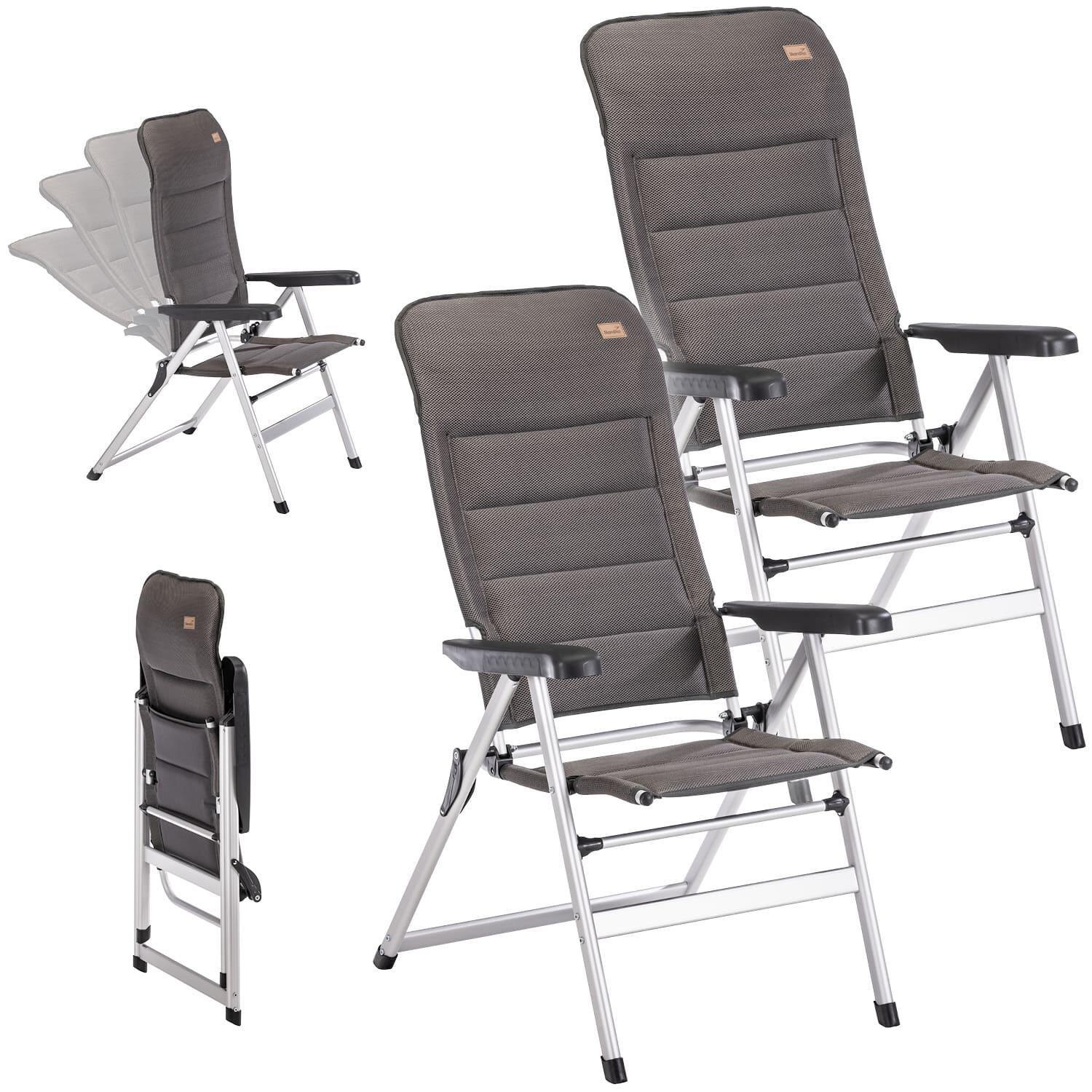 SKANDIKA Set van 2 Campingstoelen Lepola - alu - opvouwbaar - verstelbare rugleuning