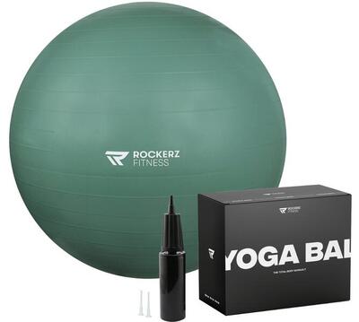 Fitnessbal - yoga bal - gymbal - zitbal - 75 cm - kleur: groen