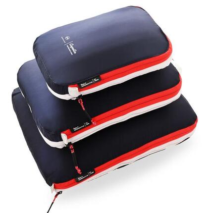 Packing Cubes Packwürfel Packtaschen Set ultraleicht, mit Kompression, blau