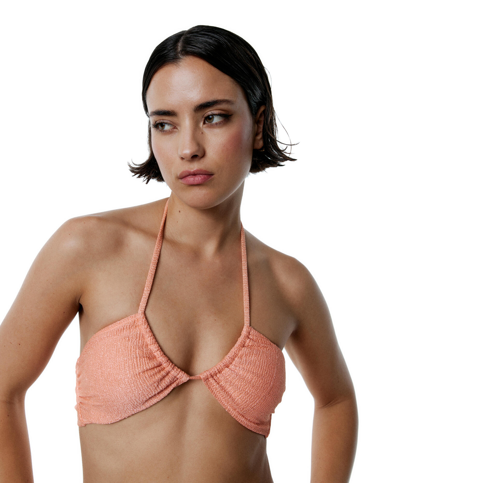 BLACK LIMBA Top bikini multiposición Tangle Jacquard de mujer Black Limba Orange