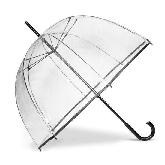 Ombrello a campana trasparente con finiture in PVC/nero
