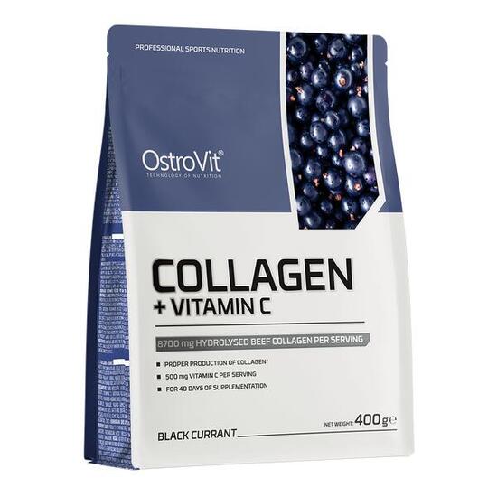 OstroVit Collagen + Vitamin C (400g) Blackcurrant - Eiweiße - Kollagen